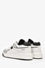 Valentino White Leather One Stud Low Top Sneakers Size 41 Men's