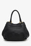 Prada Black Vitello Daino Leather Small Tote Bag with Strap