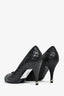 Pre-loved Chanel™ Black Quilted Leather Round Toe Heels Size 38C