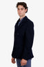 Tconcept Blue Virgin Wool Double Breasted Blazer Jacket Size 52 Mens
