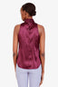 Cinq a Sept Purple Silk High Neck Sleeveless Top Size XXS