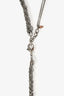 Pre-loved Chanel™ Silver Toned Braided Chain and Multi-Strand Chain Necklace