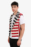 Jean Paul Gaultier 2013 Navy/Red Striped Moto Vest Size 46 Men's