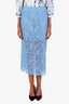 Smythe Blue Lace Pencil Skirt Size 6