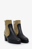 Pre-loved Chanel™ 15B Gold/Black Leather CC Ankle Boots Size 41.5