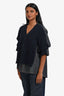 Sacai Dark Blue Denim x Knit Indigo Cardigan Size 2