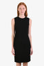 Theory Black Textured Fitted Sleeveless Shift Dress Size 4