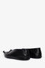 Jil Sander Black Leather Lace Up Pointed Toe Flats Size 37