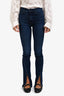 Mother Dark Blue Denim The Rascal Sliced Up Heel Jeans Size 24
