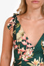 Zimmermann Green/Pink Linen Floral Lexi Tie Mini Dress Size 1
