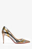 Christian Louboutin Silver/Gold Patent Pumps Size 39