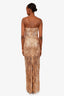 Bronx & Banco Gold Sequin 'Giselle' Maxi Dress Size M