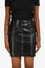 Alexander McQueen Black Lambskin Leather Mini Skirt Size 38