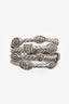 Sterling Silver Diamond Confetti Four Row Ring Size M