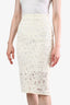 Rebecca Taylor White Lace Pencil Midi Skirt Size 0