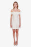 Zimmermann Cream Off The Shoulder Stretch Knit Mini Dress Size 0