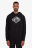 Burberry Black Cotton Graphic Print Hoodie Size XL Mens