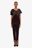 Saint Laurent Black Stirrup Leggings Size XL