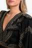 Ulla Johnson Black/Multicolour Cotton Embroidered Long Sleeve Mini Dress Size 8
