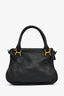 Chloe Black Leather Medium Marcie Satchel Bag