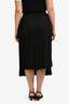 Simone Rocha Black Satin Pleated Midi Skirt Size 12 UK
