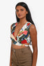 Miaou White/Multicolour Tomato Printed Wrap-Tie Top Size XS