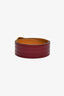 Hermès Burgundy Leather Western Style Belt with Gold Buckle Size 70