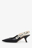 Christian Dior Black Leather J'Adior Slingback Heels Size 40
