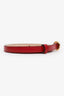 Versace Red Leather GHW Belt Size 75/30