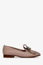 Valentino Blush Leather Uptown Fringe Loafers Size 35