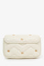 Gucci White GG Marmont Small Crossbody Bag GHW