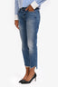 GRLFRND Blue Distressed Hem High Rise Jeans Size 26