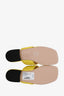 Gucci Yellow Nappa Leather GG Thong Heeled Sandals Size 38
