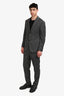 Zegna Grey Wool Blazer + Trouser Suit Set Size 50