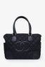 Pre-loved Chanel™ 2005-06 Black Nylon Calfskin CC Tote Bag