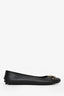 Louis Vuitton Black Leather Dauphine Ballet Flats Size 38.5