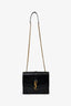 Saint Laurent Black Leather Medium Sulpice Crossbody Bag
