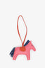 Hermès Rose Azalea/Bleu de Malte/Cornelian Lambskin GriGri Rodeo MM Charm
