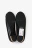 Pre-loved Chanel™ Black Leather Pearl Bow Toe Ballet Flats Size 36
