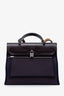 Hermès Purple Canvas Leather Herbag 30 With Pouch