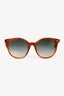 Gucci Light Brown Turquoise Round Sunglasses