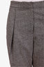 Brunello Cucinelli Black/White Wool Cashmere Houndstooth Cropped Pants Size US 6