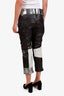 Acne Studios Black Goat Leather Straight Leg Pants Size 38