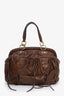 Miu Miu Brown Leather Doctor Top Handle Bag With Strap