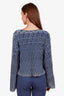 Chloe Blue Washed Smocked Cable Knit Sweater Size XS