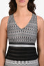 Missoni Black/White Patterned A-Line Sleeveless Maxi Dress Size 40