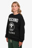 Moschino Couture Black Logo Crewneck Long Sleeve Sweater Size 40