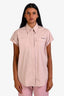 Brunello Cucinelli Pink Short Sleeve Button Down Size M