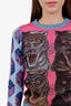 Gucci Multicolour Tiger Heat Lurex Knit Crew Neck Sweater Size XS