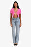 Alexander Wang Blue Denim Light Wash Straight Leg Jeans Size 26